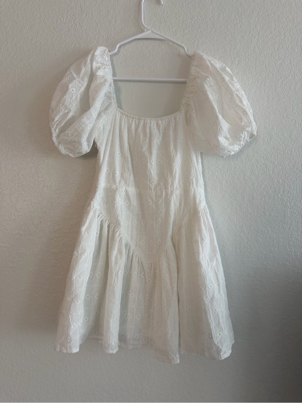 Altar'd State White Eyelet Tiered Mini Dress - Picture 5 of 9